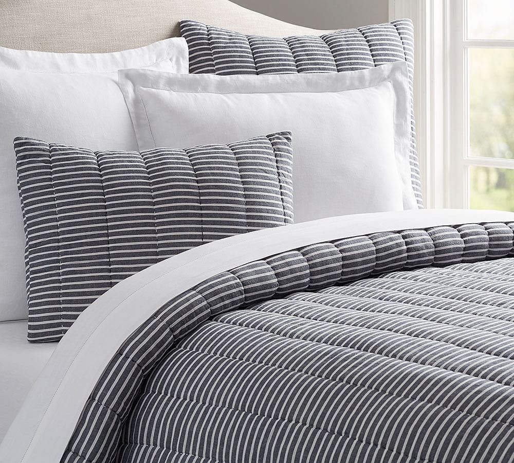 Mini Stripe Comforter & Shams | Pottery Barn