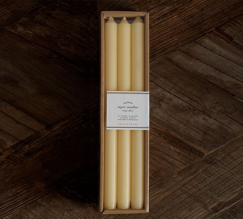Unscented Taper Candles Set of 6 Pottery Barn