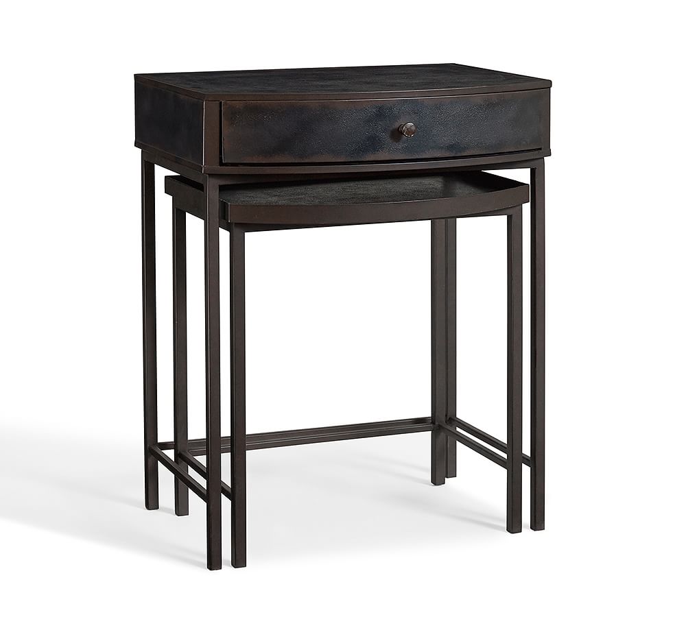 Woodrow Metal Nesting Nightstand Pottery Barn