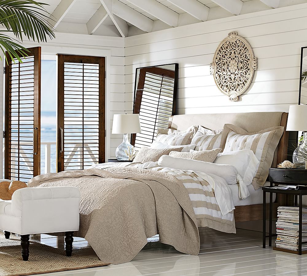 Linen Knot Bolster Decorative Pillow Cover Pottery Barn