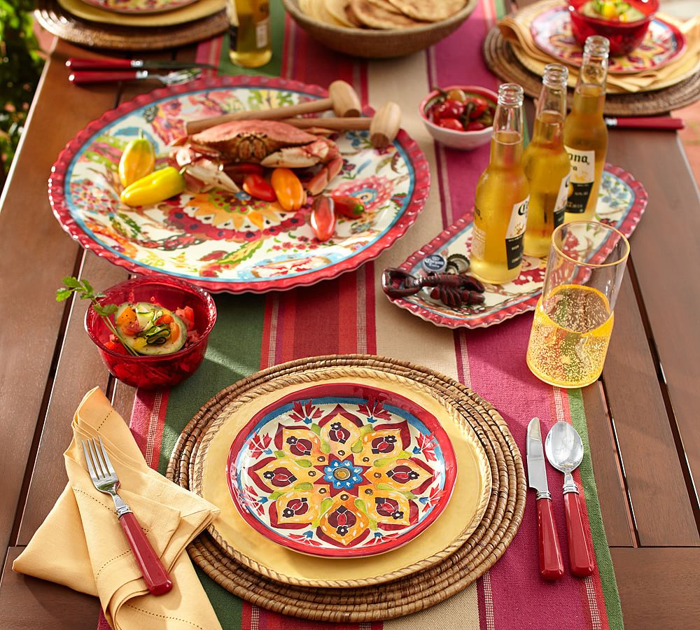 Marrakesh Melamine Dinner Plates - Set of 4