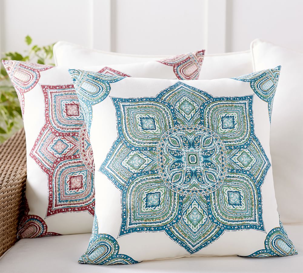 Wilder Medallion Outdoor Throw Pillow Pottery Barn