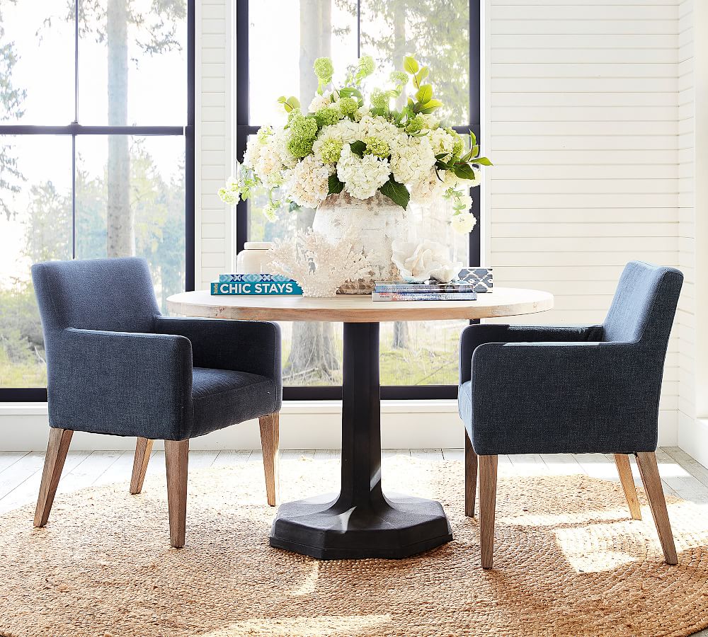 Classic Upholstered Dining Armchair Pottery Barn