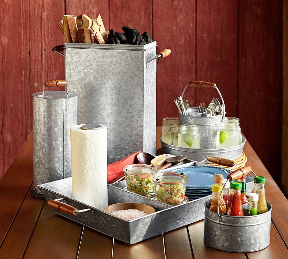 Galvanized Metal Paper Towel Holder