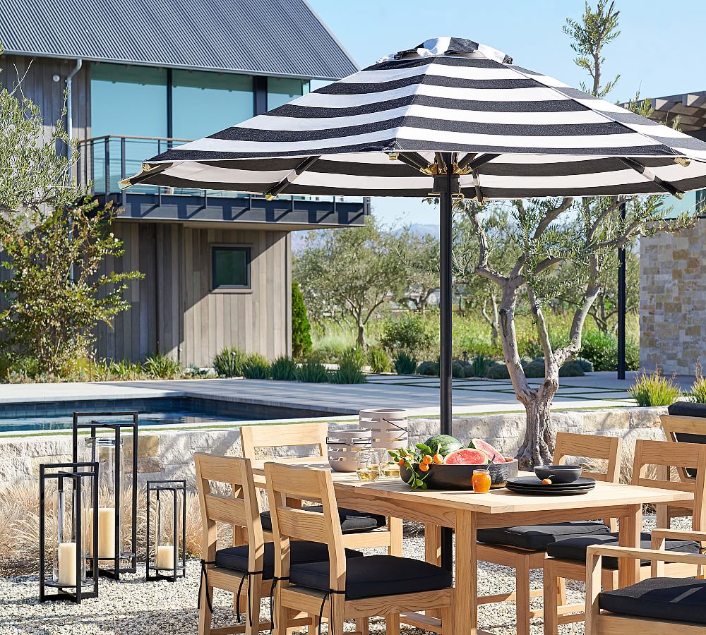 Brooks Cross Bar Steel & Glass Outdoor Lantern Pottery Barn