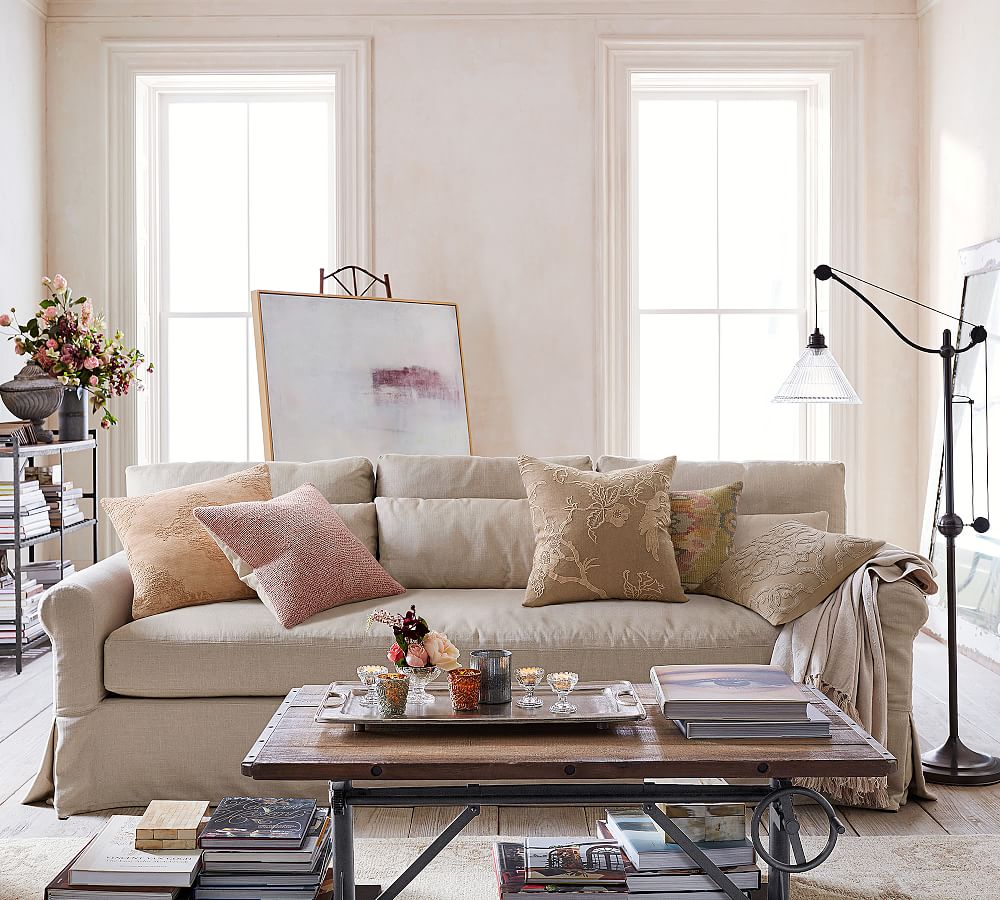 Drew Embroidered Pillow Cover Pottery Barn