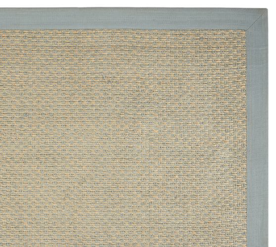 Chenille Jute Basketweave Handwoven Rug Porcelain Blue Pottery Barn