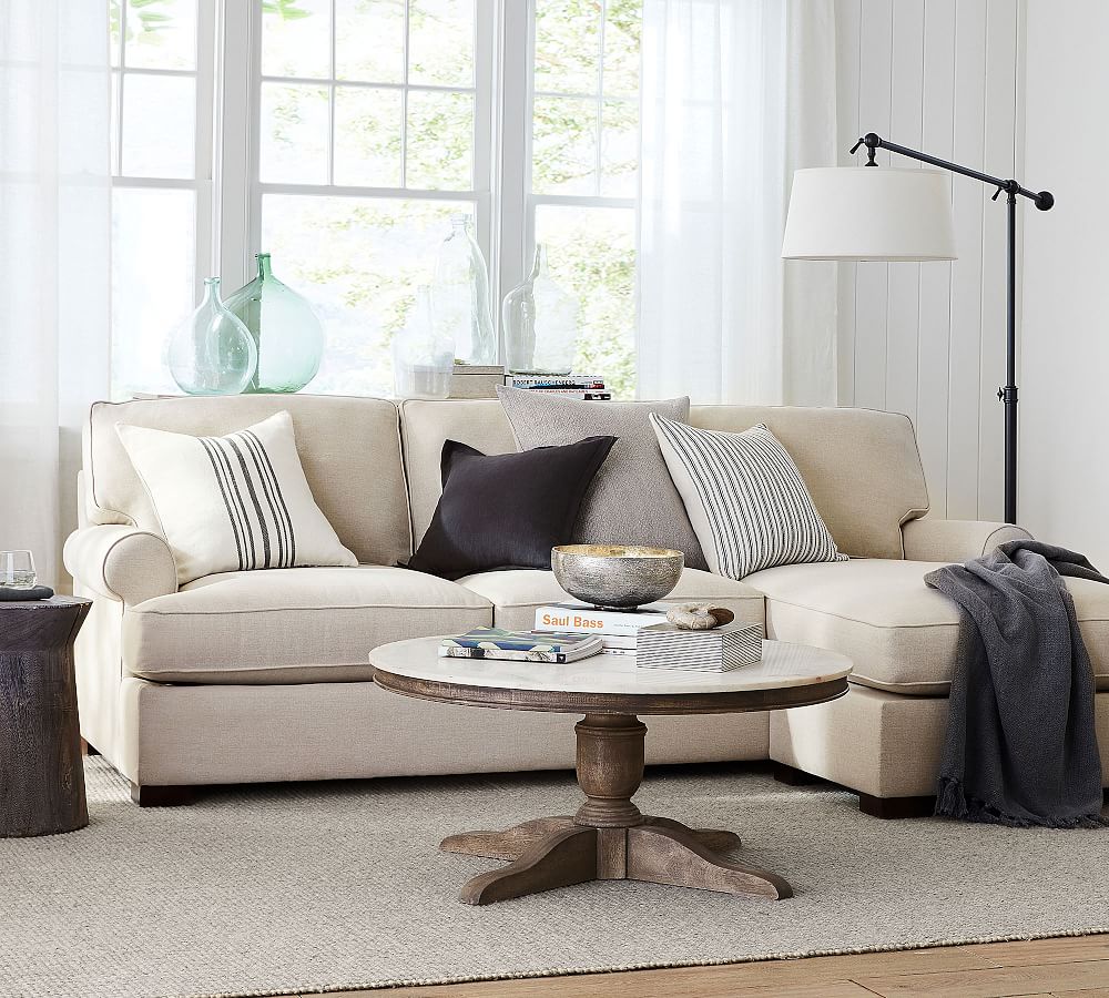 Alexandra Round Marble Coffee Table Pottery Barn