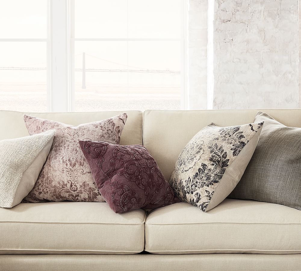 Drew Embroidered Pillow Cover Pottery Barn