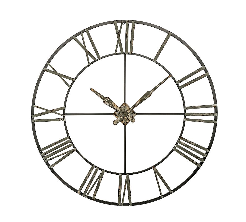 Oversized Galvanized Wall Clock Decorative Clock Pottery Barn