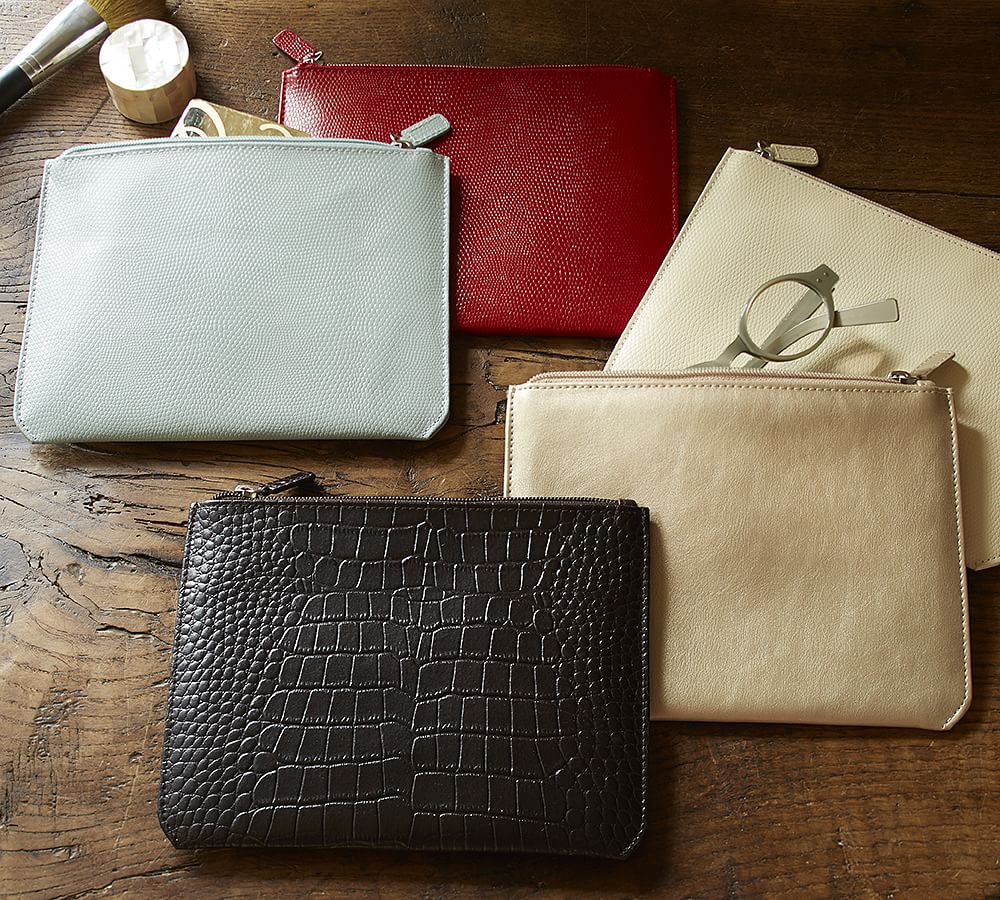 McKenna Leather Zipper Pouch Travel Accessories Pottery Barn