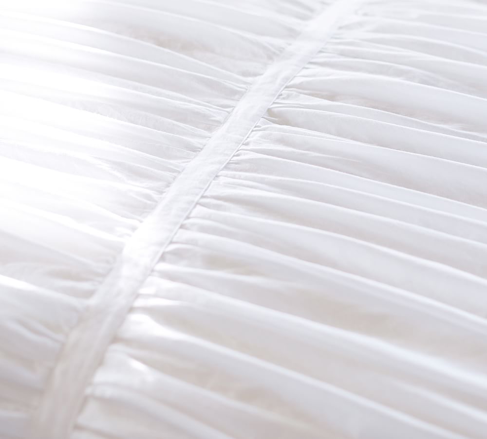 Hadley Ruched Cotton Duvet Cover & Shams Pottery Barn