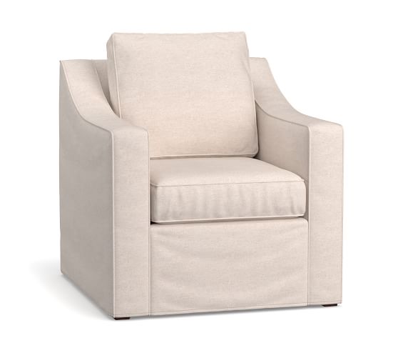 Cameron Slope Arm Replacement Slipcovers | Pottery Barn