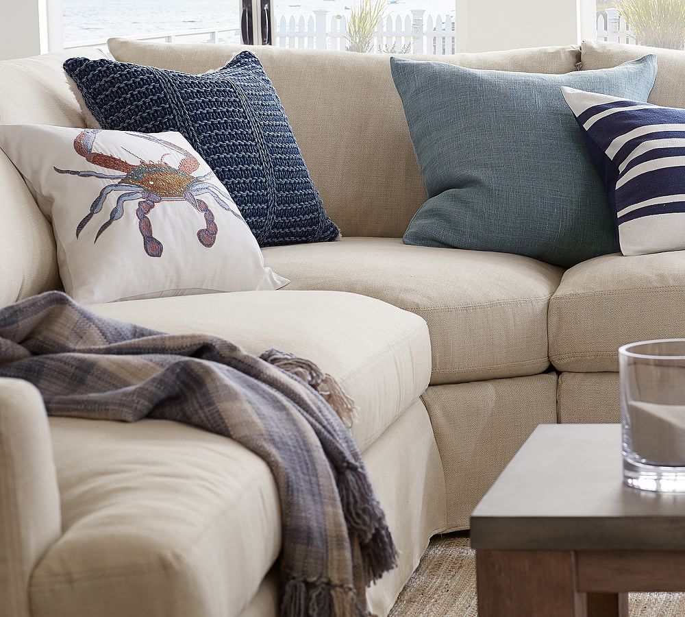 Pottery barn couch online throws