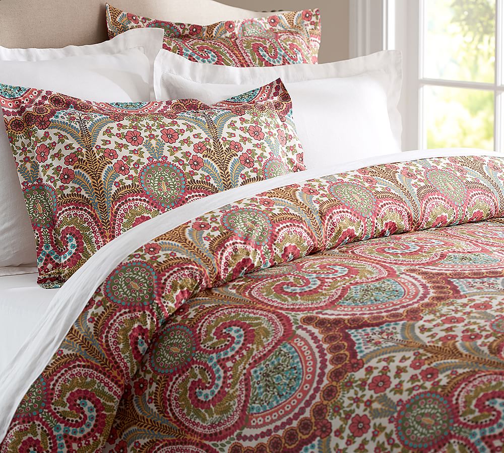 Annabelle Organic Patterned Duvet Cover & Sham Pottery Barn