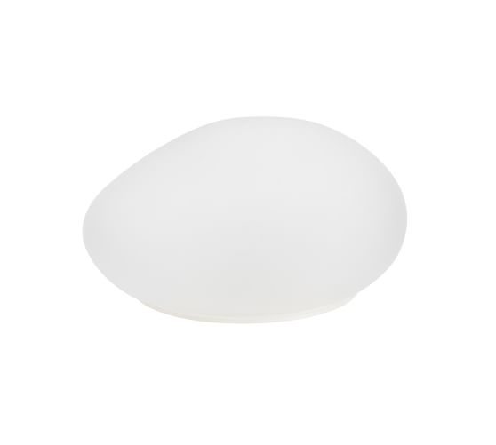 Lit Outdoor Frosted Glass Stone Pottery Barn