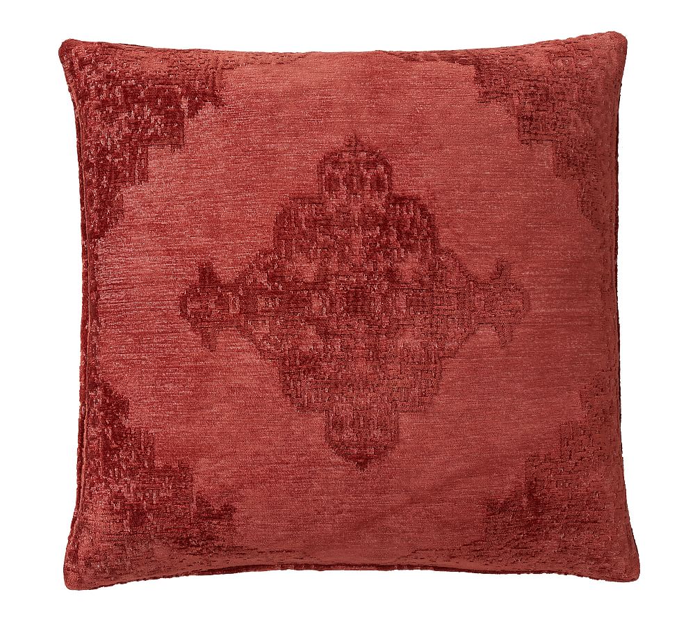 Maddie Textured Pillow Cover Warm Red Pottery Barn