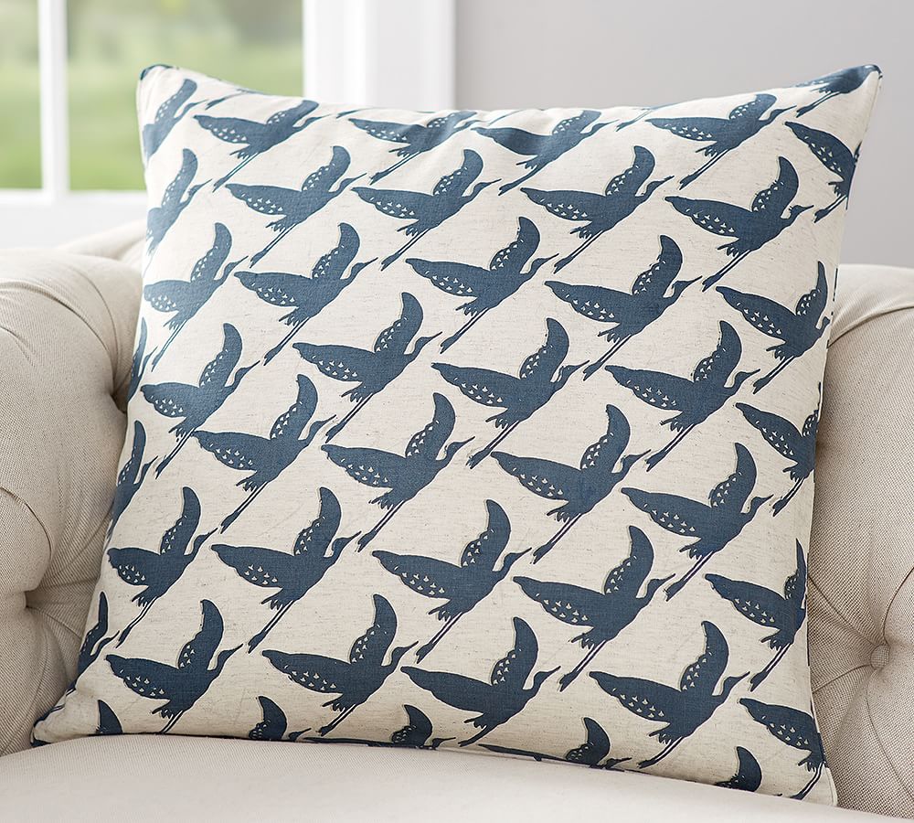 Geo Bird Print Decorative Pillow Cover Pottery Barn