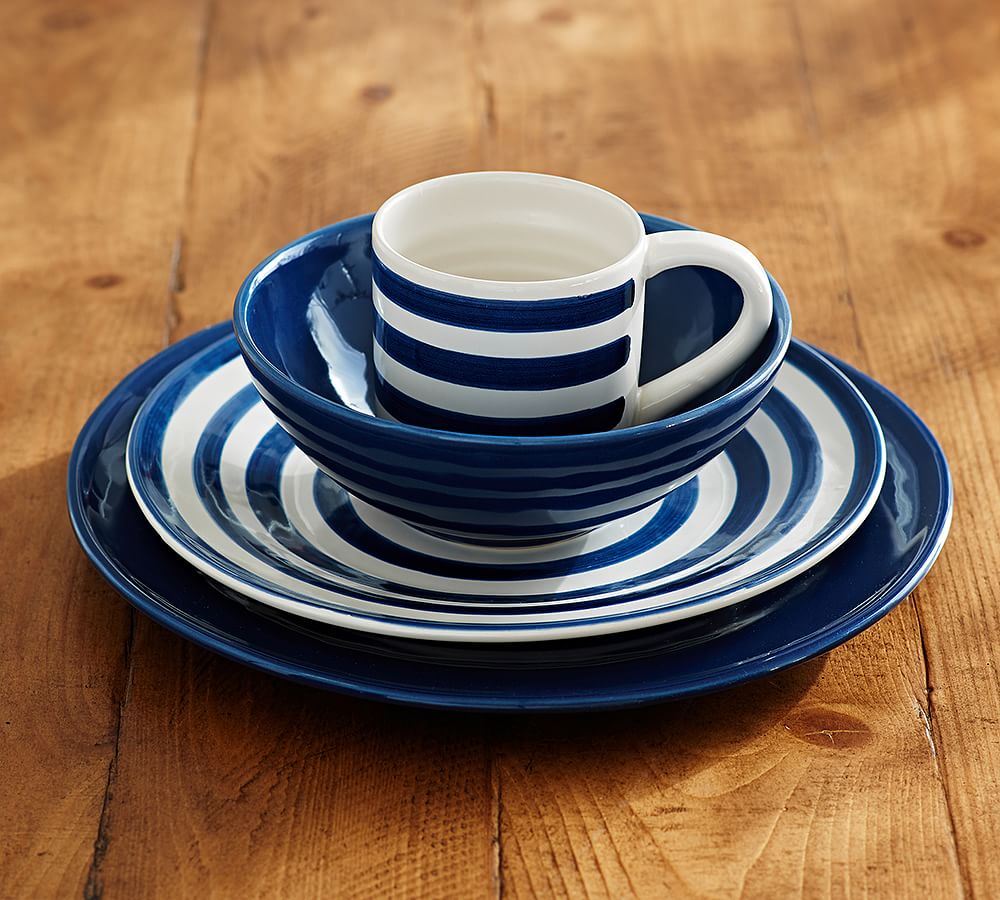 Reese Dinnerware, Indigo Blue, Set of 4 Pottery Barn