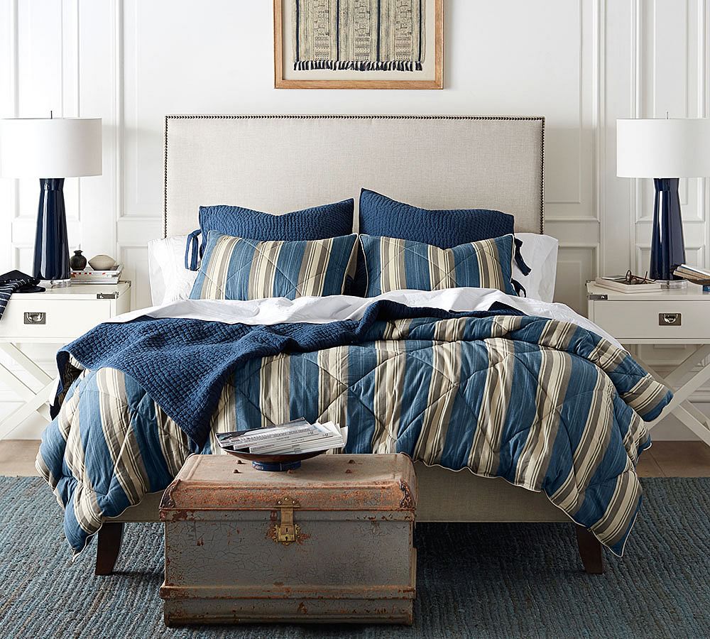 Greer Stripe Comforter & Shams Pottery Barn