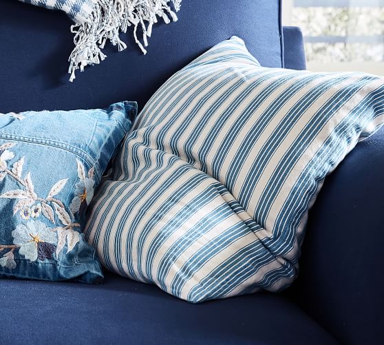 Sawyer Ticking Stripe Decorative Pillow Cover Pottery Barn