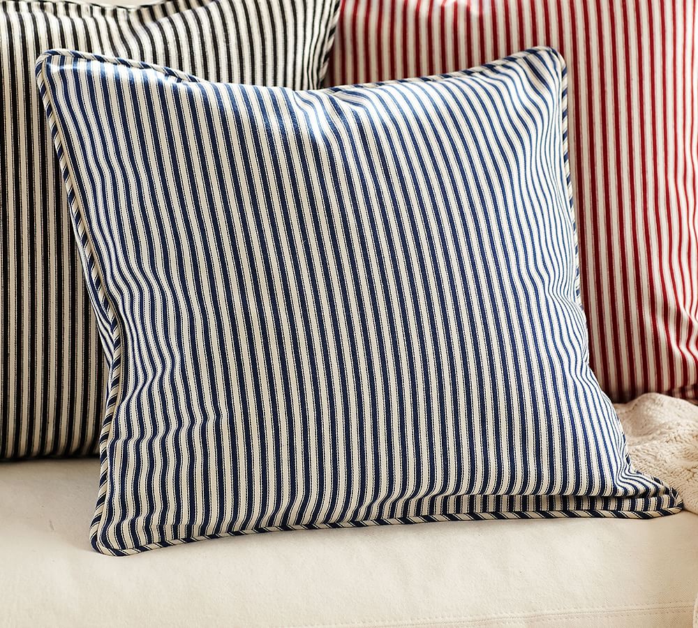 Thomas Ticking Stripe Decorative Pillow Cover Pottery Barn
