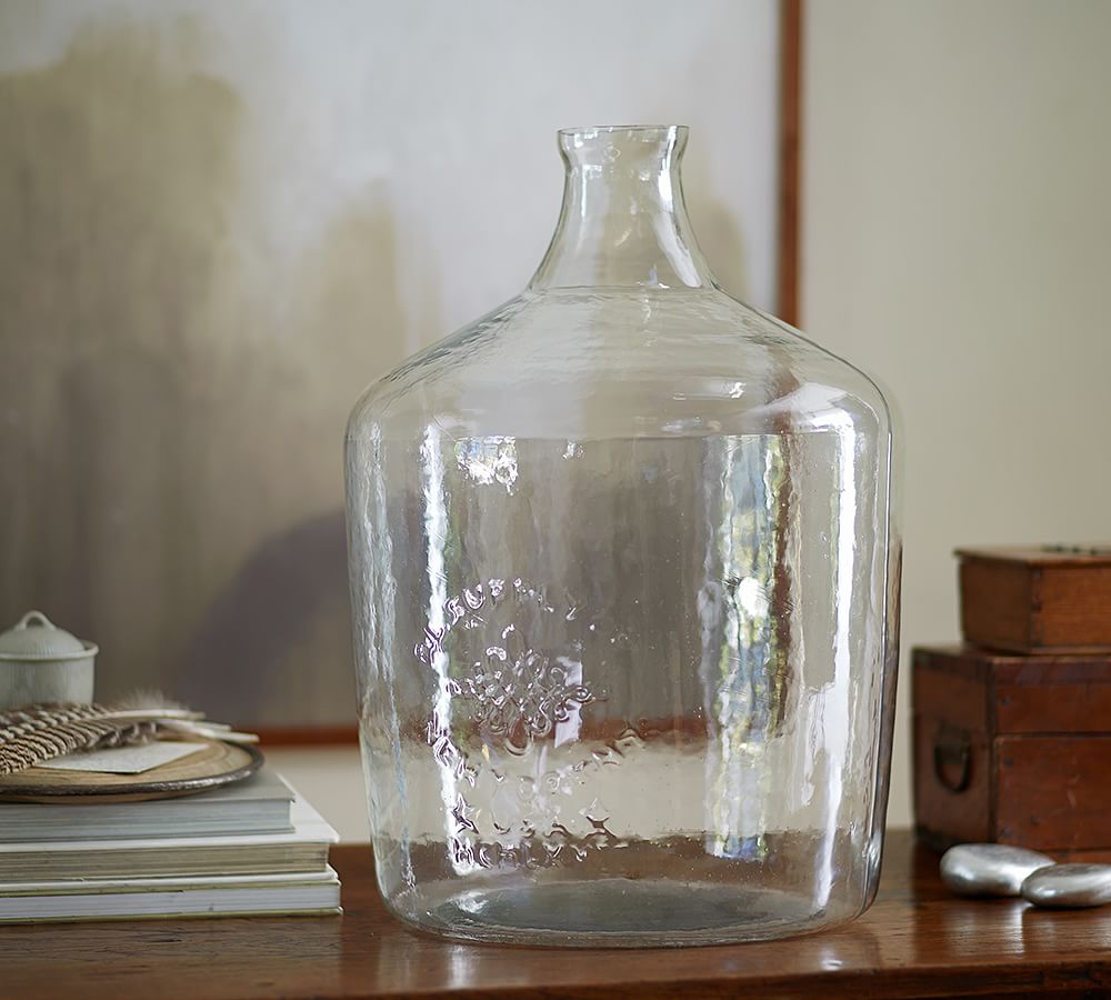 Glass & Vases : Large Glass Cellar Bottle