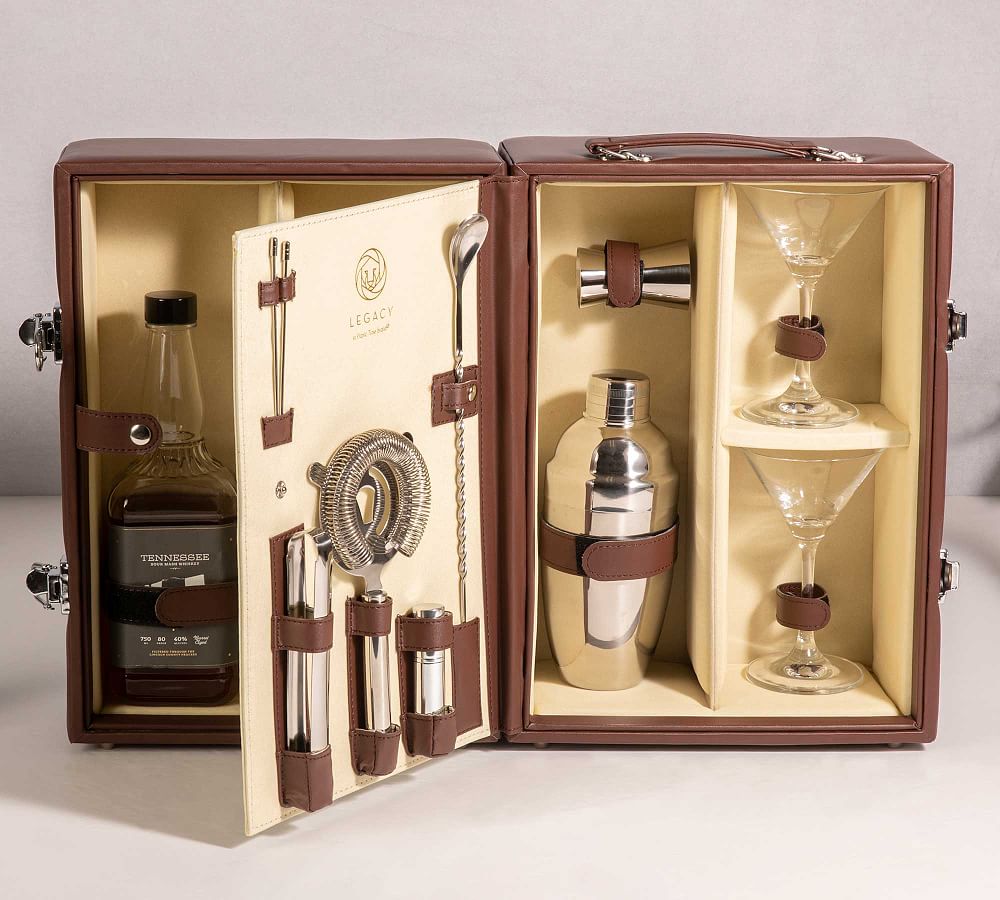 Louis Vuitton NEW Monogram Travel Picnic Wine Crystal Glass Storage Case in  Box