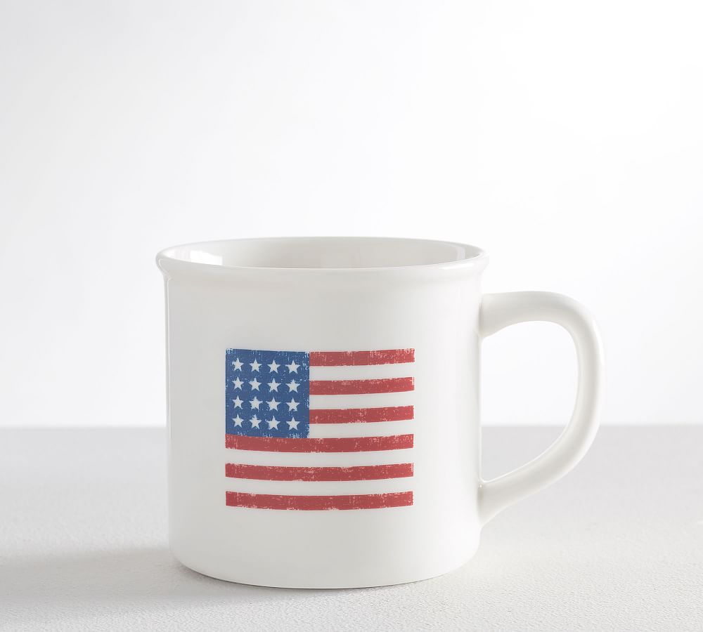 12 oz American Flag Coffee Mug