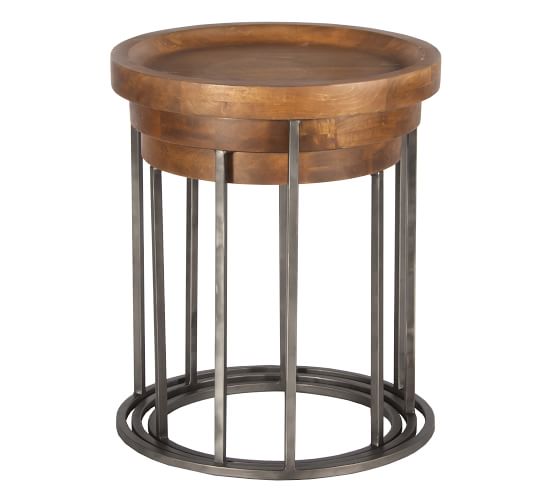 Antero Round Nesting End Table | Pottery Barn