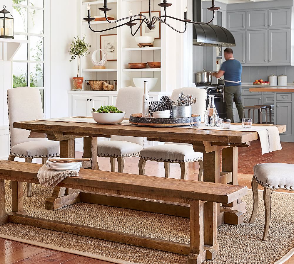 Stafford Reclaimed Wood Extending Dining Table Pottery Barn