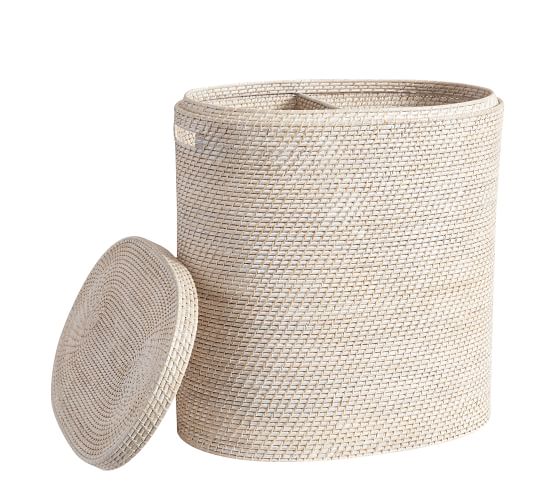 Tava Laundry Hamper - Double | Pottery Barn