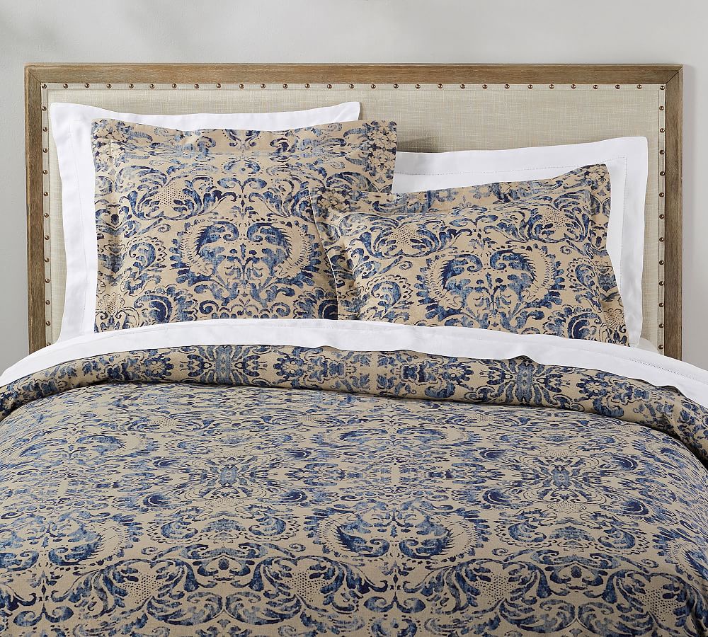 Stormi Damask Print Patterned Duvet Cover & Sham Pottery Barn