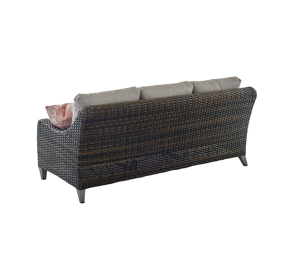 Abrego AllWeather Wicker Outdoor Sofa Pottery Barn