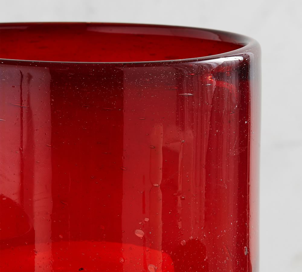 Recycled Bubble Glass Candleholders Red Pottery Barn