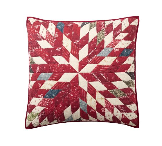 Noelle Star Handcrafted Applique Quilted Sham | Pottery Barn