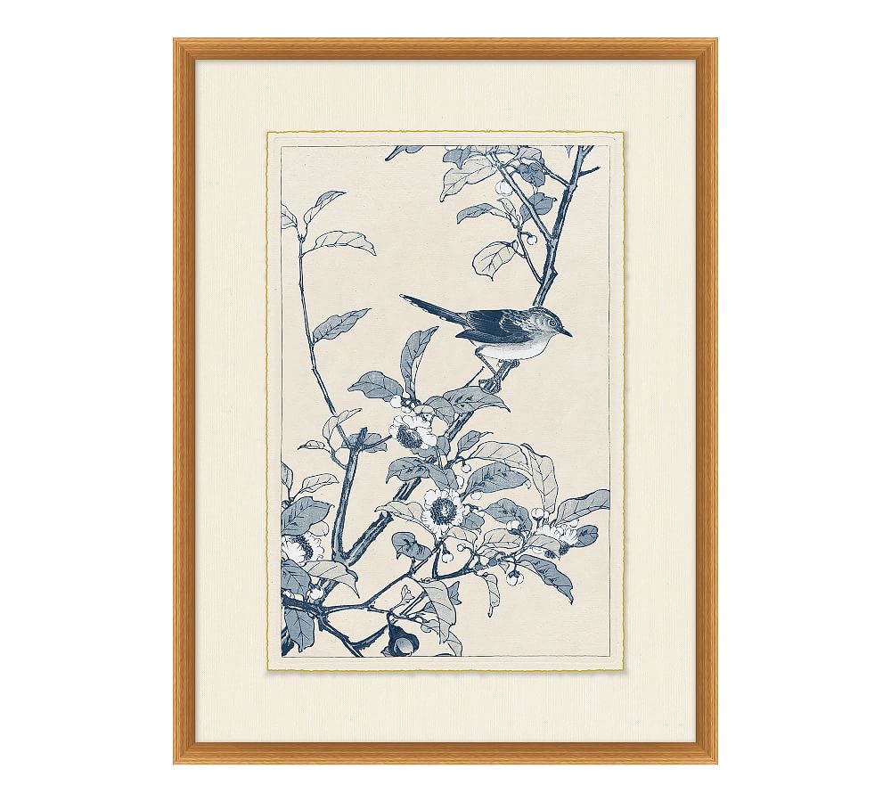 Birds In Blue Framed Paper Print | Pottery Barn