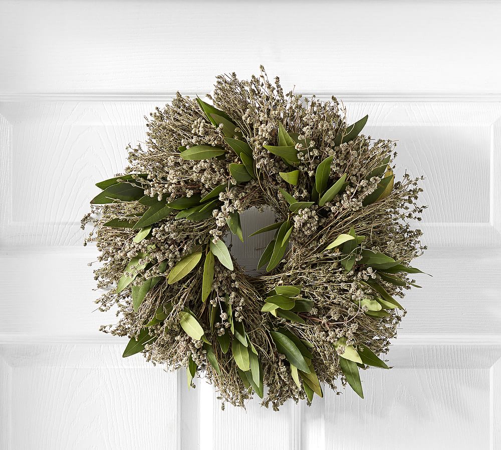 Garden Herbs Natural Dried and Preserved Wreath - 18”–