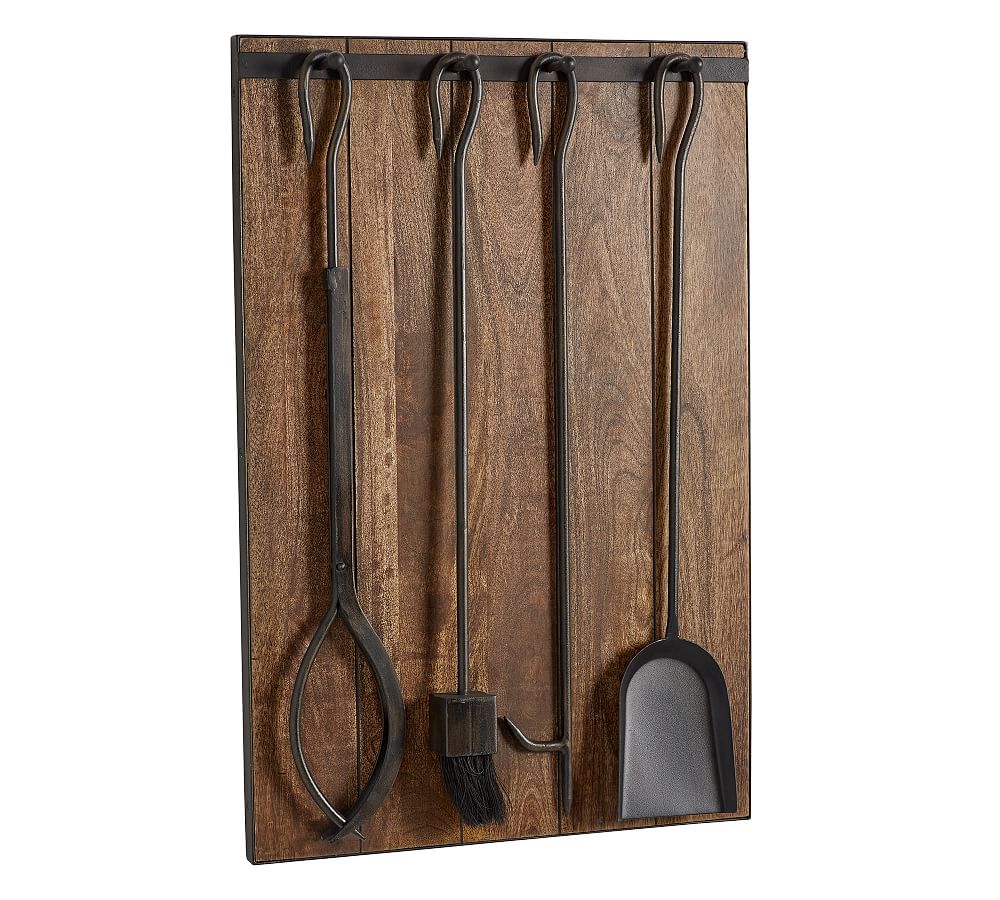 Chateau Bronze Wall Fireplace Tool Set Pottery Barn