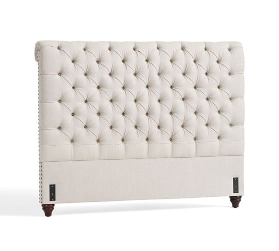 Chesterfield Tufted Upholstered Headboard | Pottery Barn