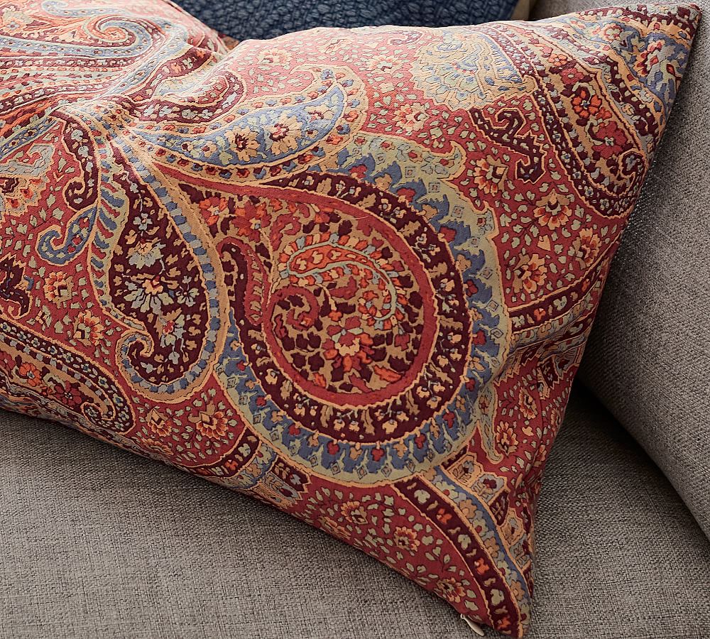 Gayle Paisley Lumbar Decorative Pillow Cover Pottery Barn