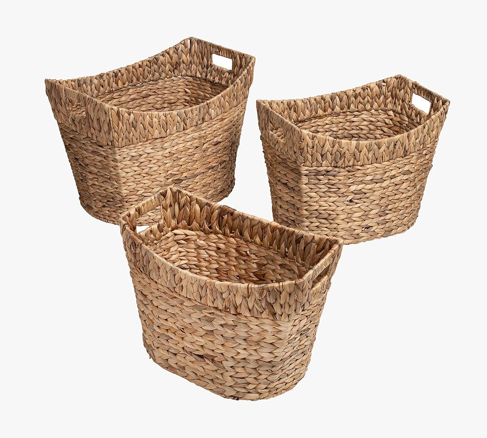 Water Hyacinth Baskets Set Of 3 Pottery Barn 6119