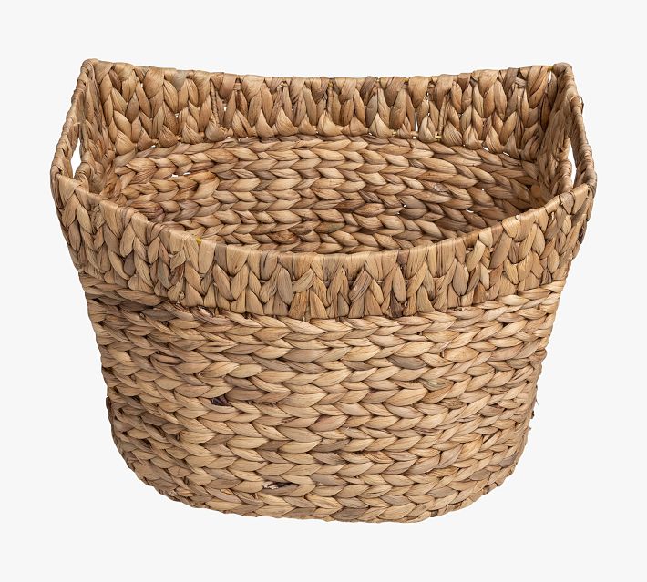 Farmlyn Creek 3 Section Wicker Baskets for Shelves, Hyacinth