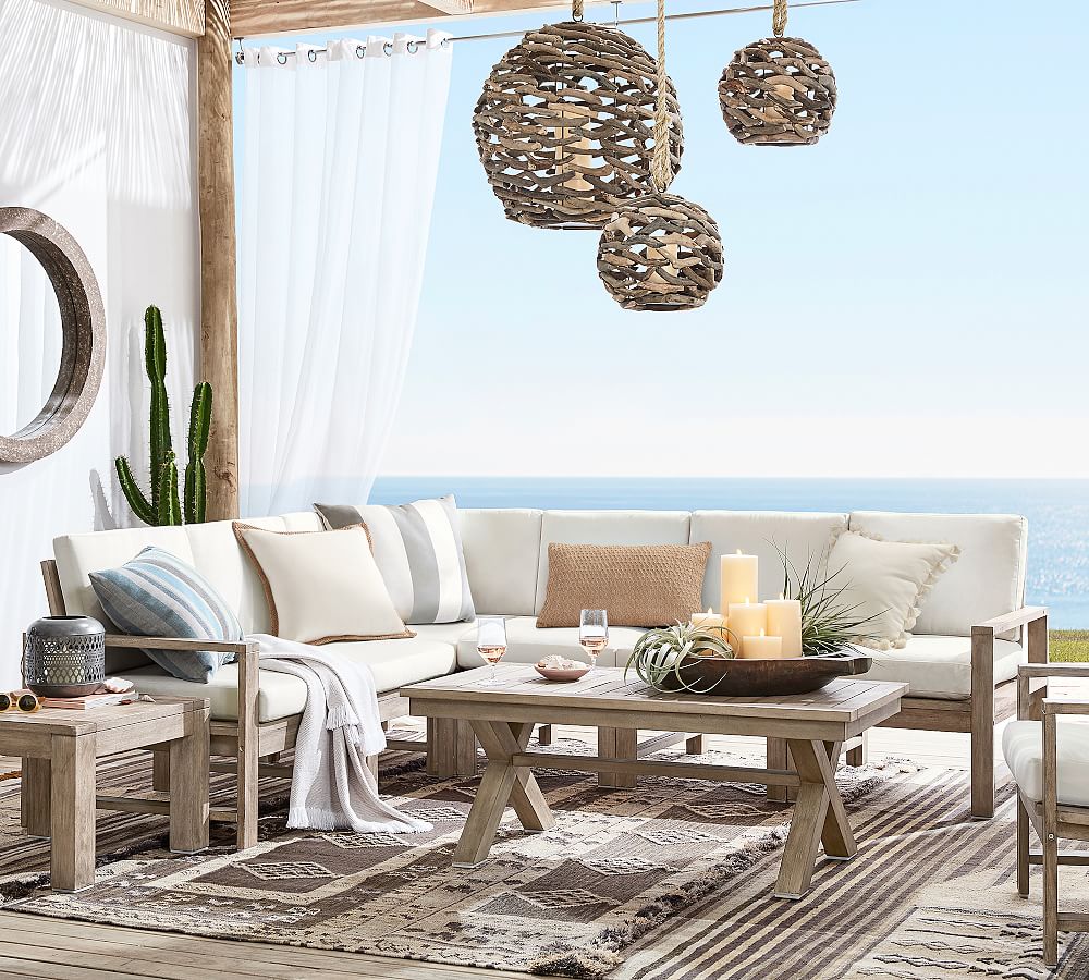 Tassel Trim Outdoor Throw Pillow Pottery Barn