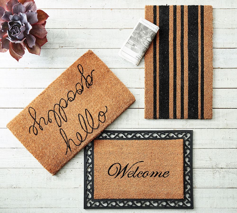 Horizontal Stripe Coir Doormat