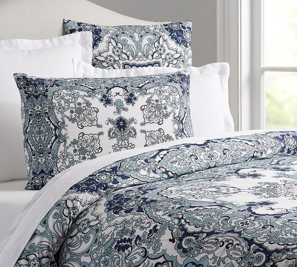 Maria Organic Patterned Duvet Cover & Sham Pottery Barn