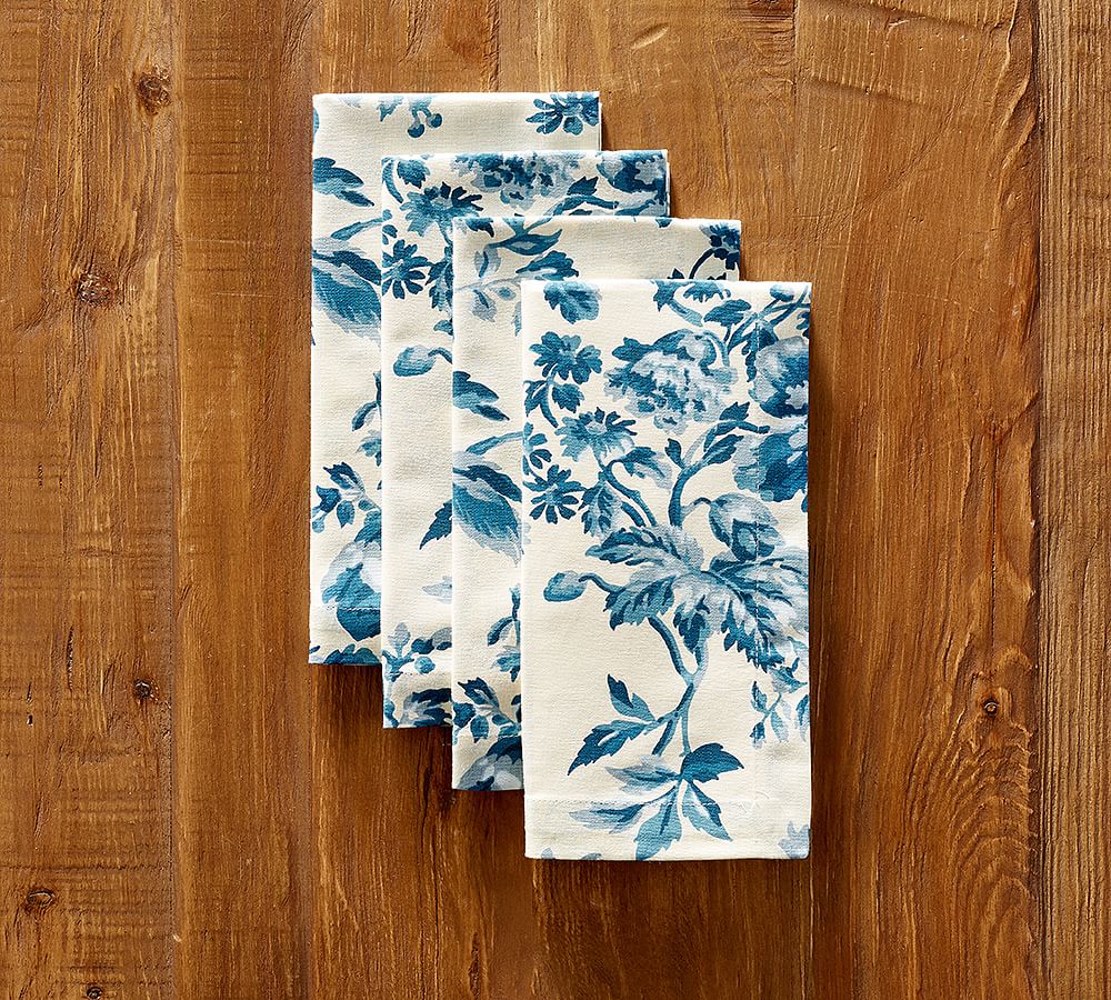 Floral Print Napkin, Set of 4 Pottery Barn
