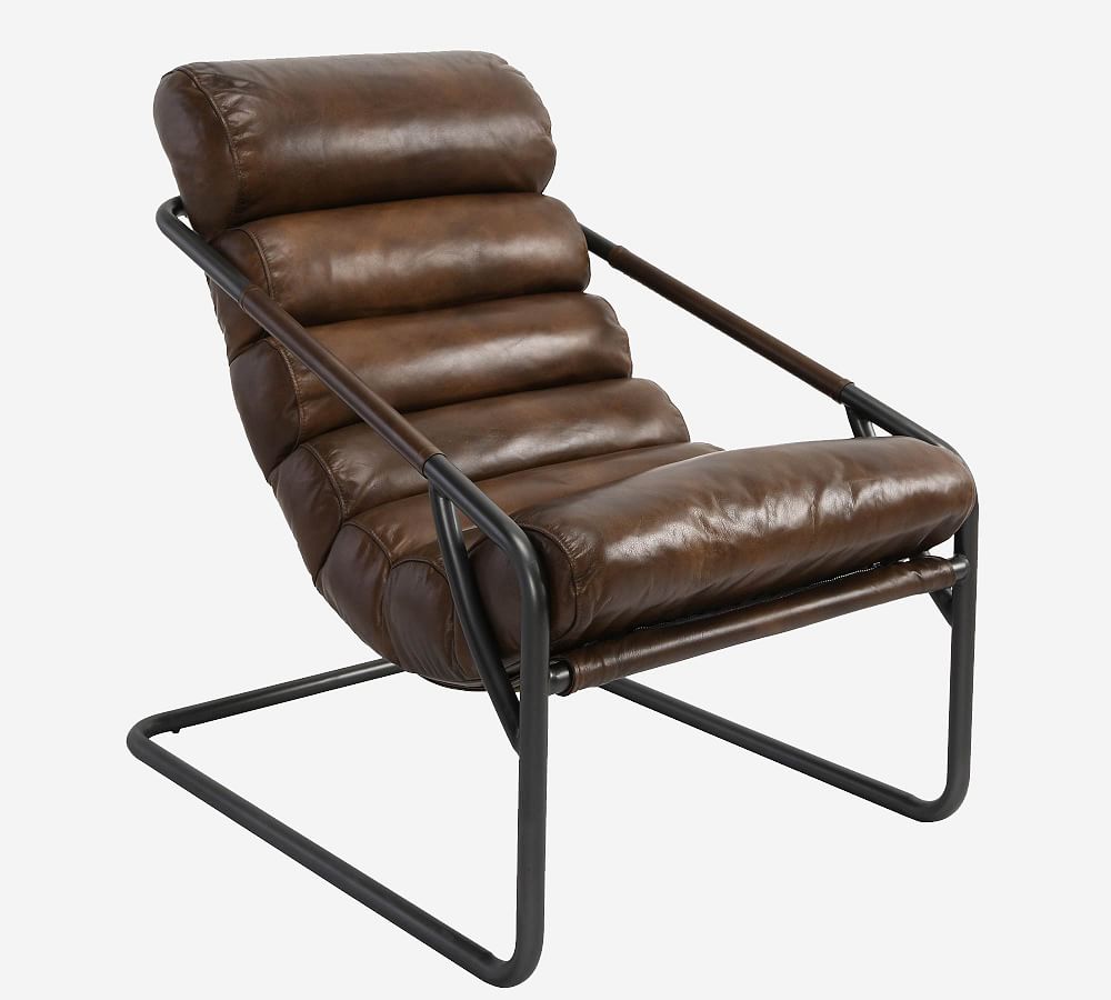 Melbourne Leather Armchair Pottery Barn