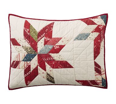 Noelle Star Handcrafted Applique Quilted Sham | Pottery Barn