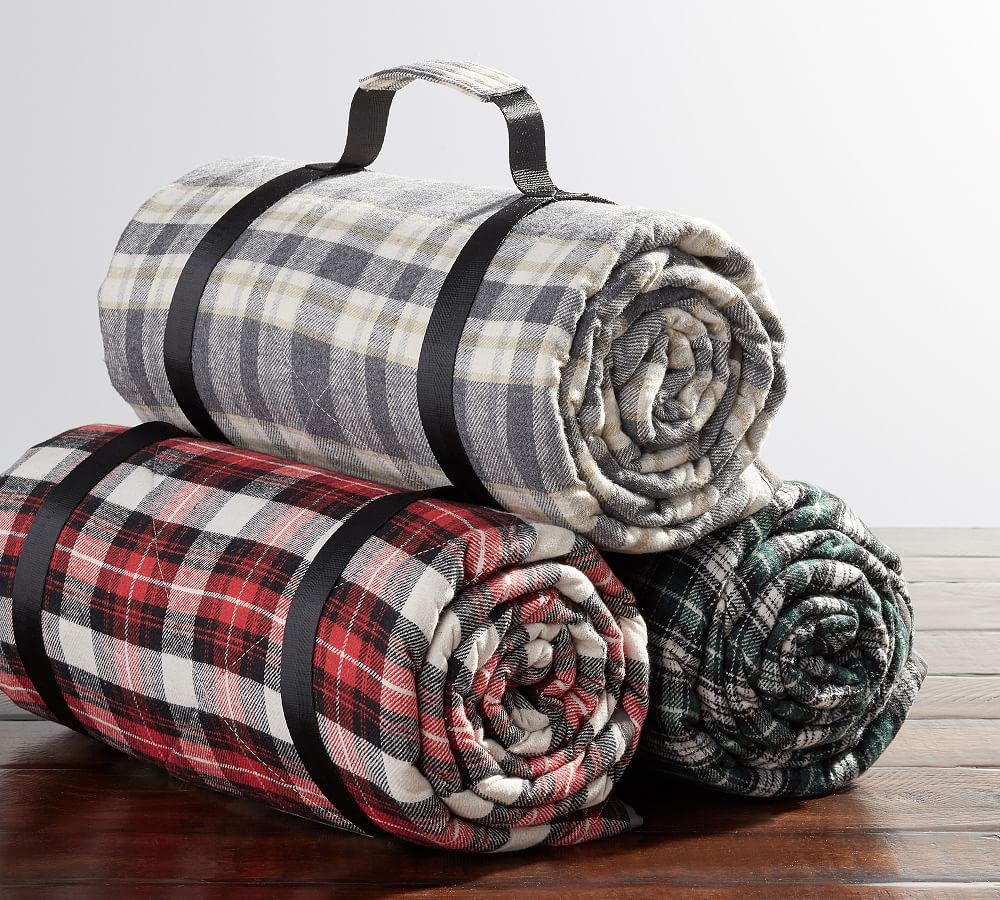 Plaid Carry Along Throw Blanket Pottery Barn
